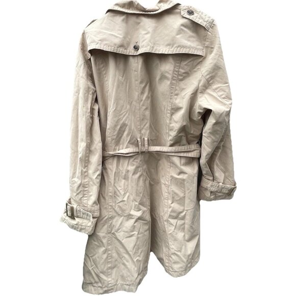 Vintage Pendleton Women’s Size XL Khaki Brown Long Trench Pea Coat Belt Strap - Picture 13 of 16